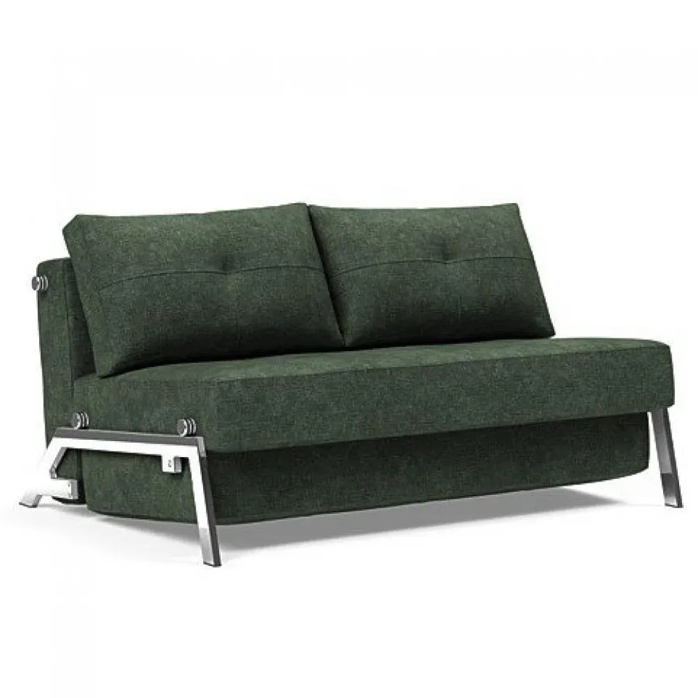 INNOVATION LIVING  Canapé design CUBED 02 CHROME convertible 200*140 cm tissu Avella Pine Green