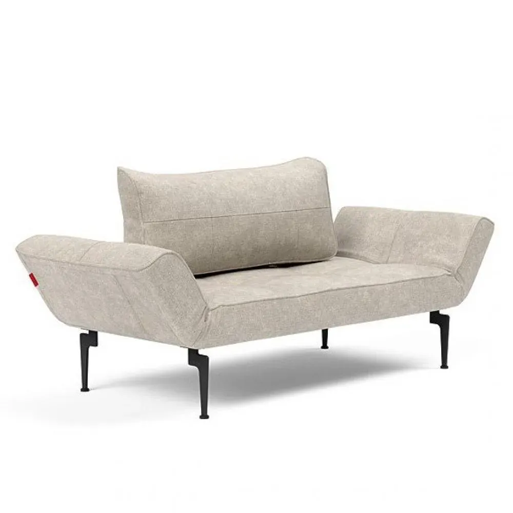 Canape convertible lit  200x70 cm ZEAL LASER  piétements métallique tissu Avella Sand