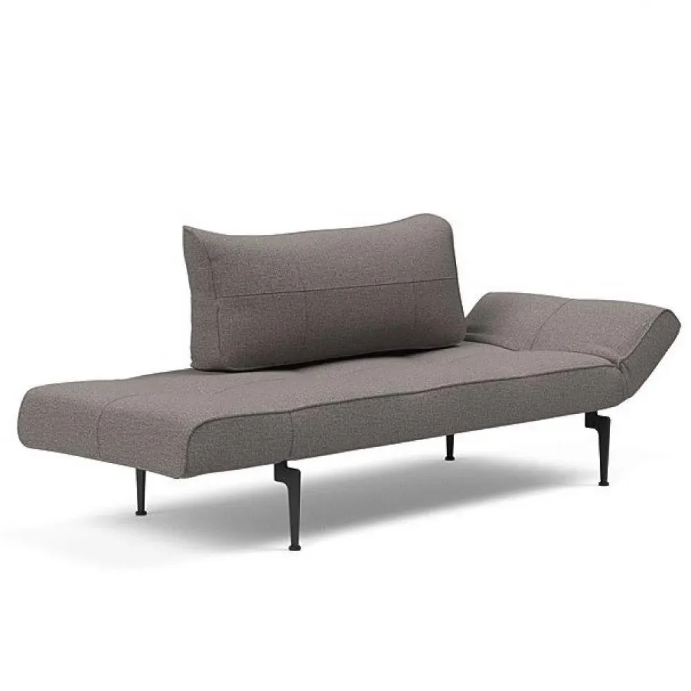 Canape convertible lit  200x70 cm ZEAL LASER  piétement métallique tissu Mixed Dance Grey
