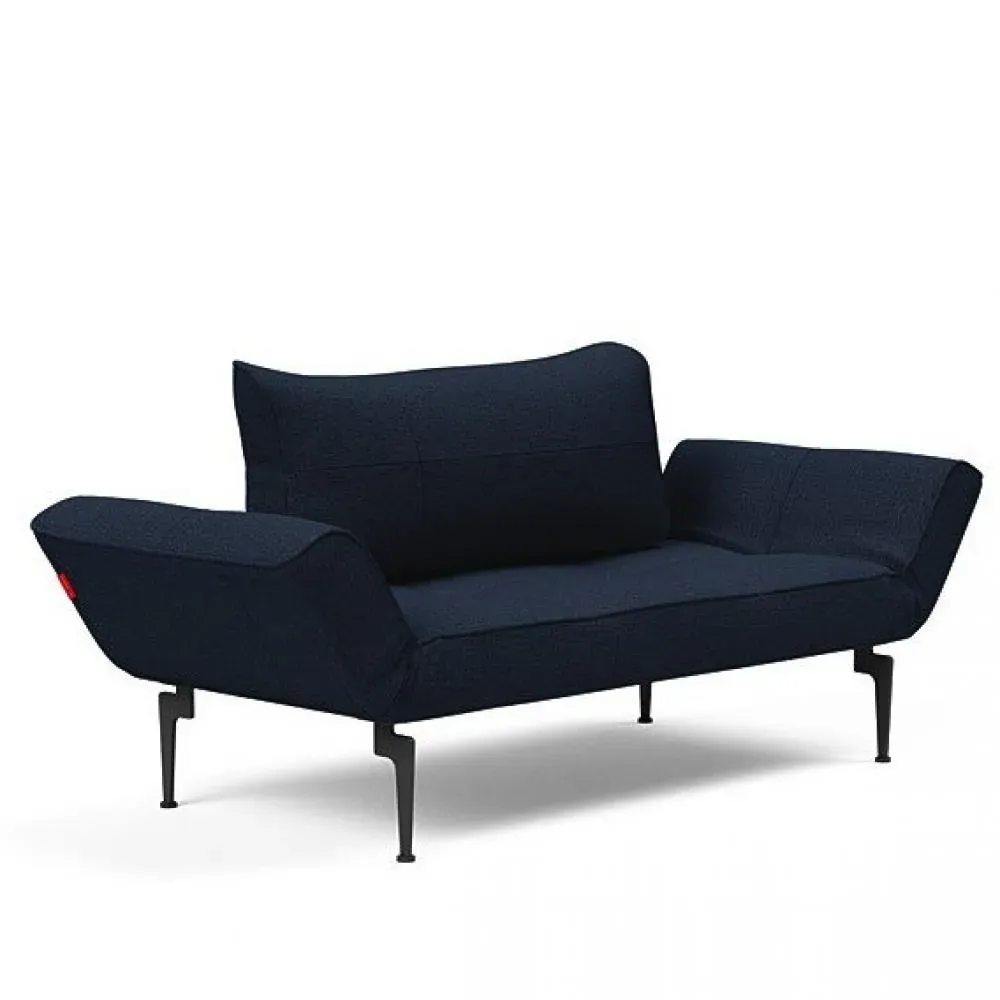 Canape convertible lit  200x70 cm ZEAL LASER  piétement métallique tissu Mixed Dance Blue