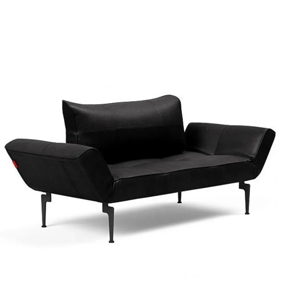 Canape convertible lit  200x70 cm ZEAL LASER  piétement métallique tissu Faunal Black