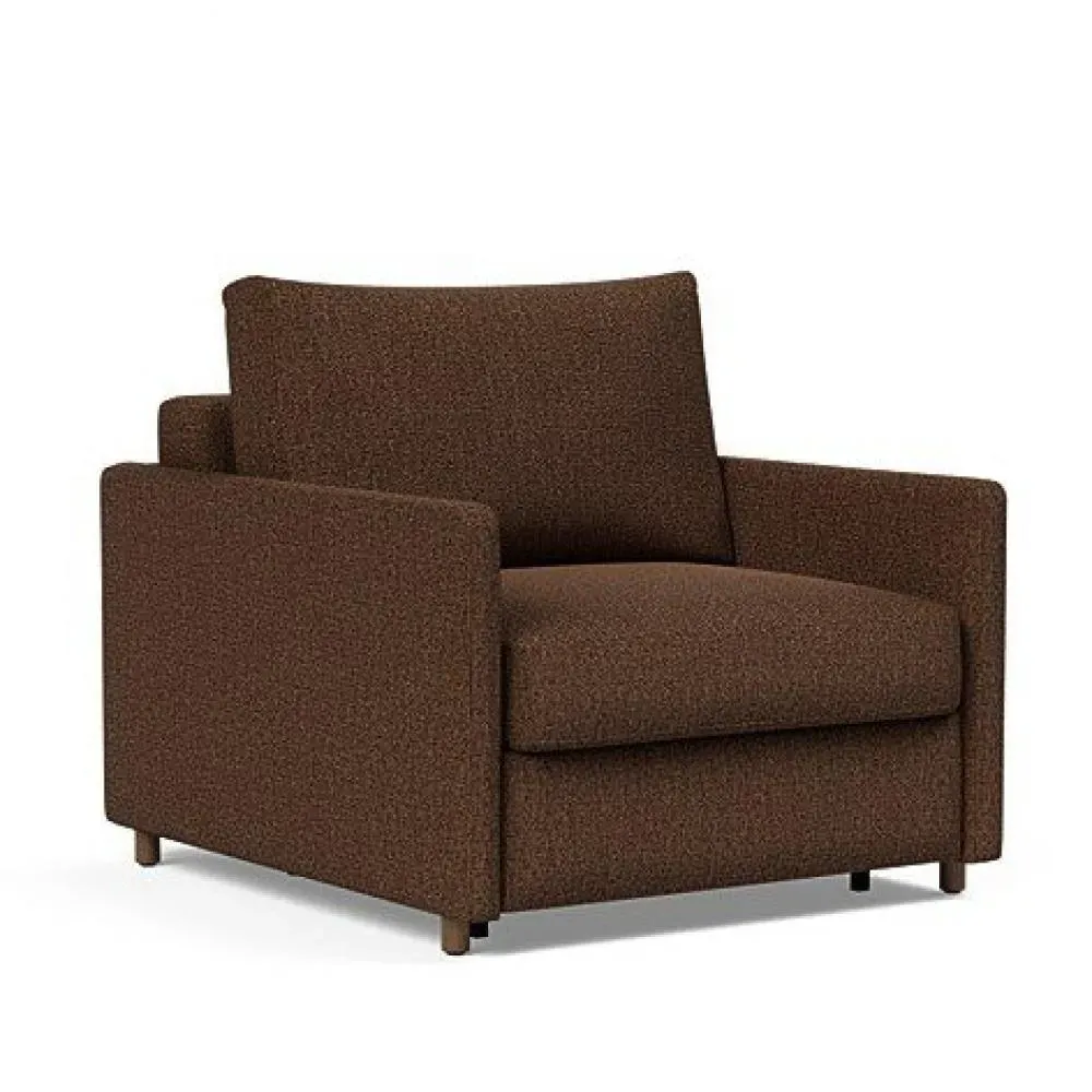 INNOVATION LIVING  Fauteuil NEAH SLIM convertible 80x195 tissu Taura Cappuccino