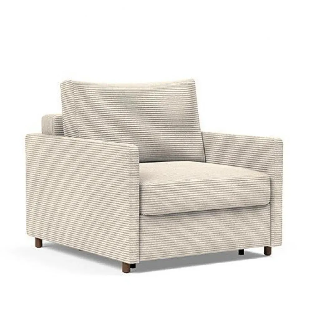 INNOVATION LIVING  Fauteuil NEAH SLIM convertible 80x195 tissu Corduroy Ivory