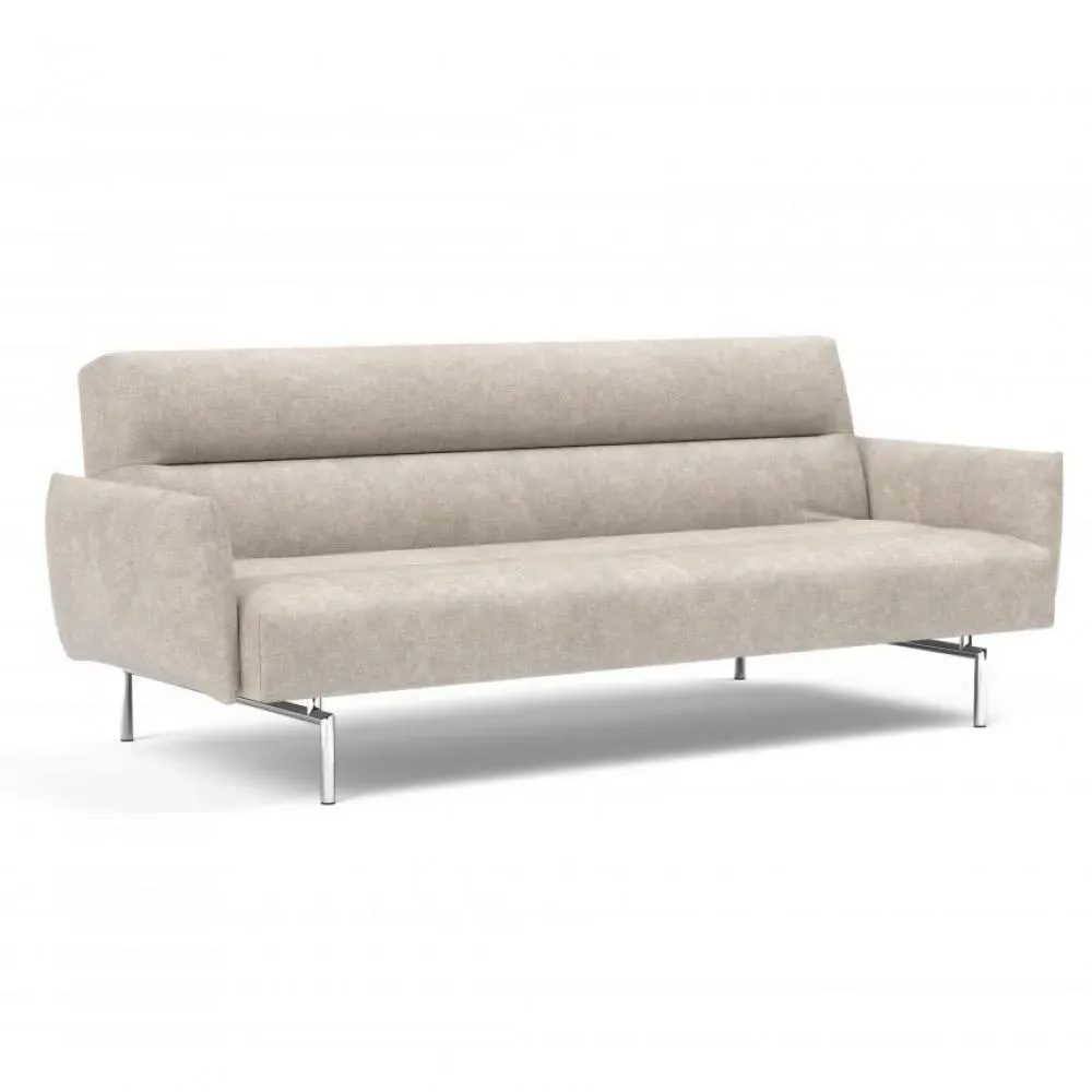 INNOVATION LIVING  Canapé lit JILLIS ARMS avec accoudoirs tissu Avella Sand