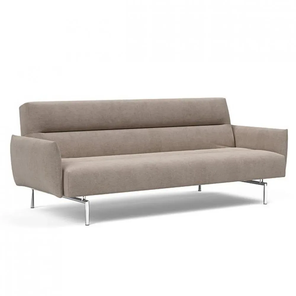 INNOVATION LIVING  Canapé lit JILLIS ARMS avec accoudoirs tissu Cordufine Beige