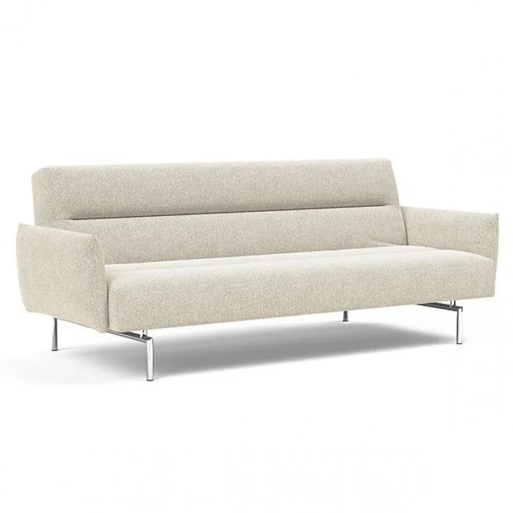 INNOVATION LIVING  Canapé lit JILLIS ARMS avec accoudoirs tissu Taura Off White