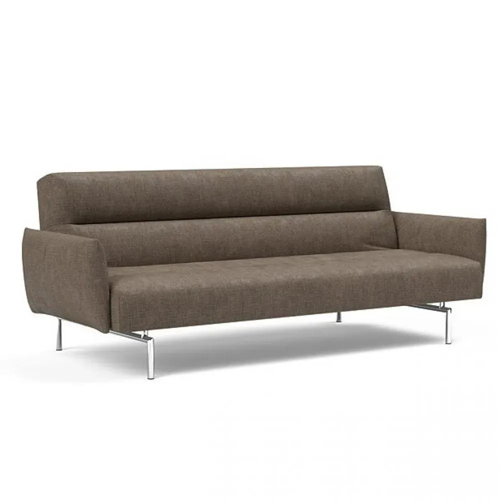 INNOVATION LIVING  Canapé lit JILLIS ARMS avec accoudoirs tissu Esina Cedar Brown