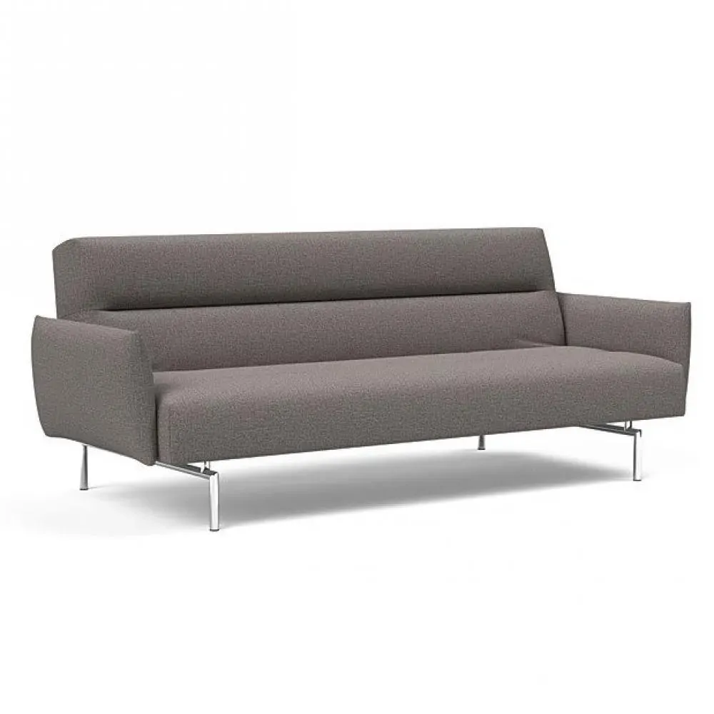 INNOVATION LIVING  Canapé lit JILLIS ARMS avec accoudoirs tissu Mixed Dance Grey