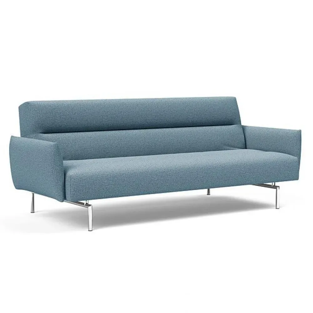 INNOVATION LIVING  Canapé lit JILLIS ARMS avec accoudoirs tissu Mixed Dance Light Blue