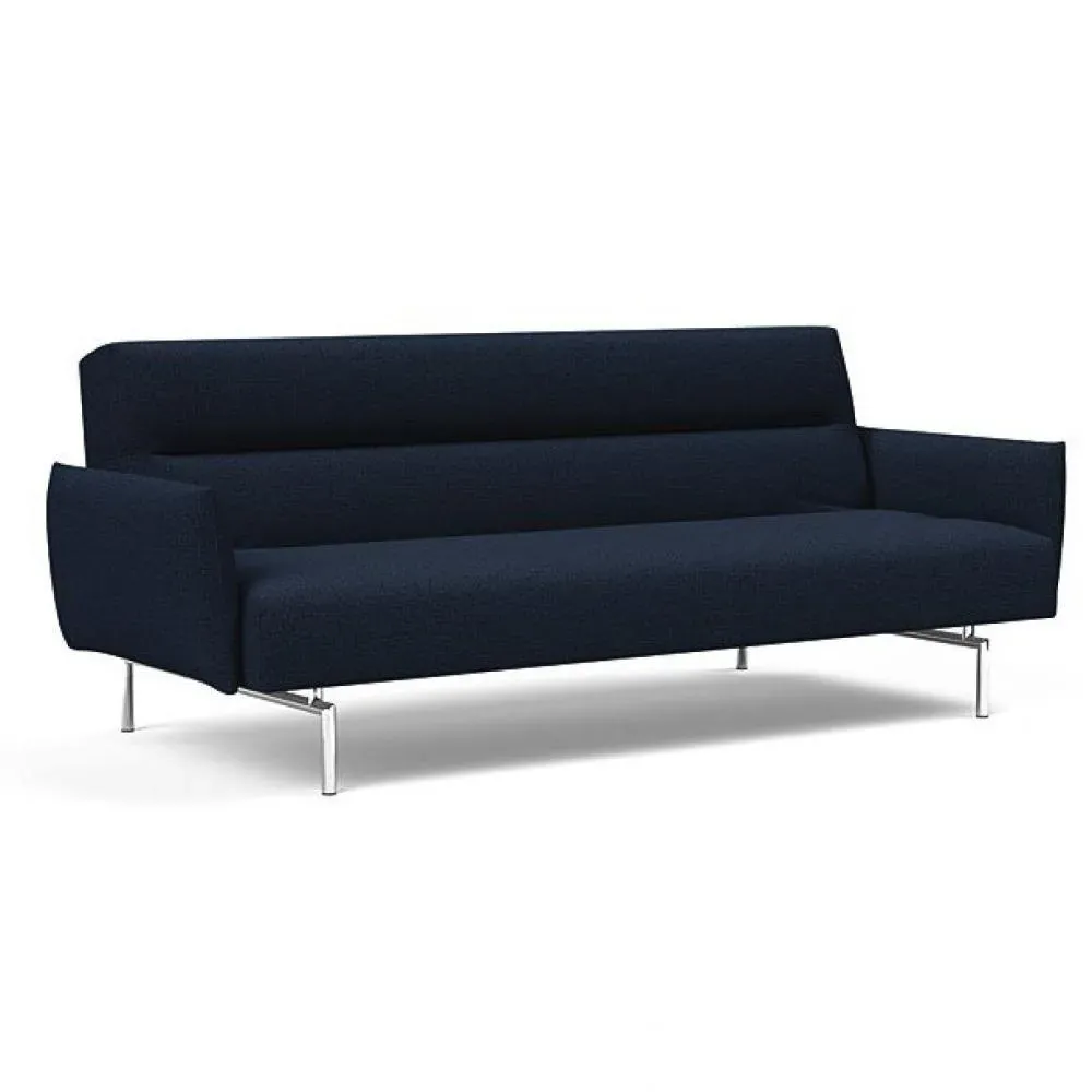 INNOVATION LIVING  Canapé lit JILLIS ARMS avec accoudoirs tissu Mixed Dance Blue