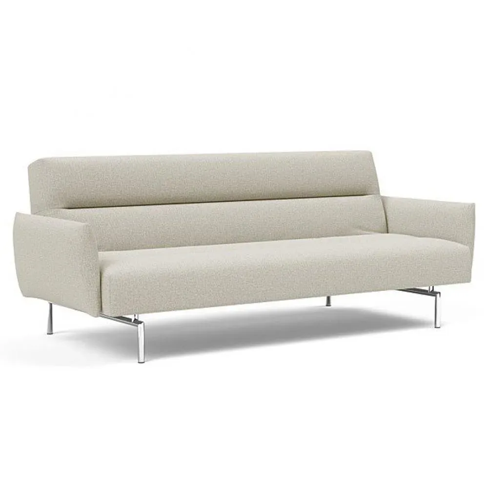 INNOVATION LIVING  Canapé lit JILLIS ARMS avec accoudoirs tissu Mixed Dance Natural