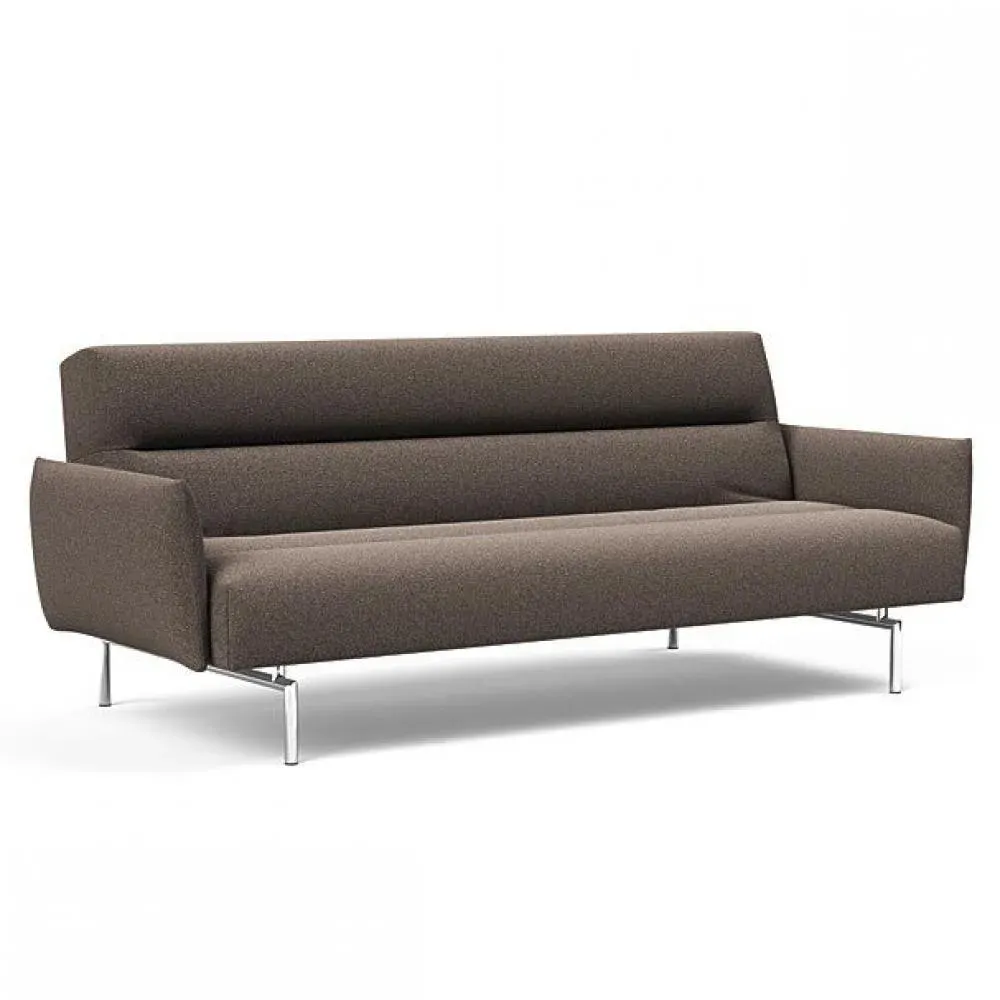 INNOVATION LIVING  Canapé lit JILLIS ARMS avec accoudoirs tissu Bouclé Taupe