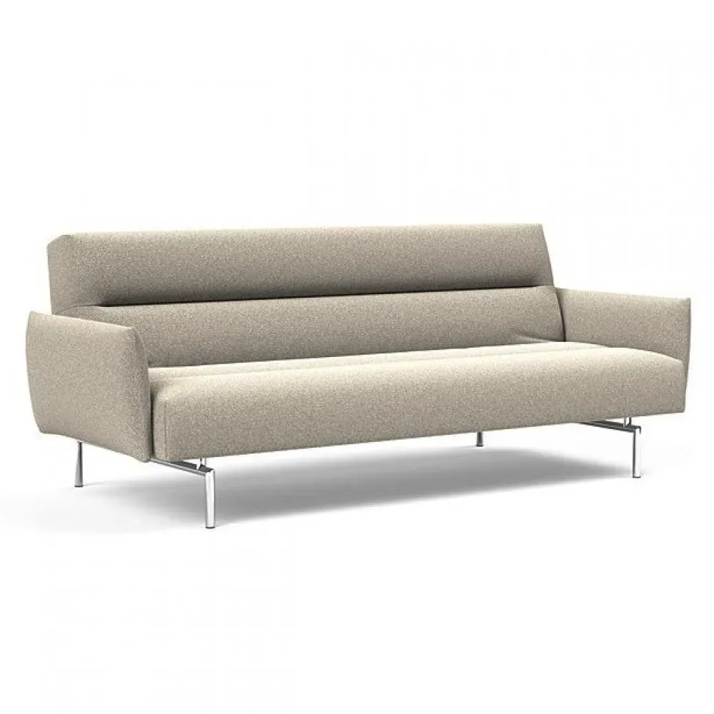 INNOVATION LIVING  Canapé lit JILLIS ARMS avec accoudoirs tissu Bouclé Beige