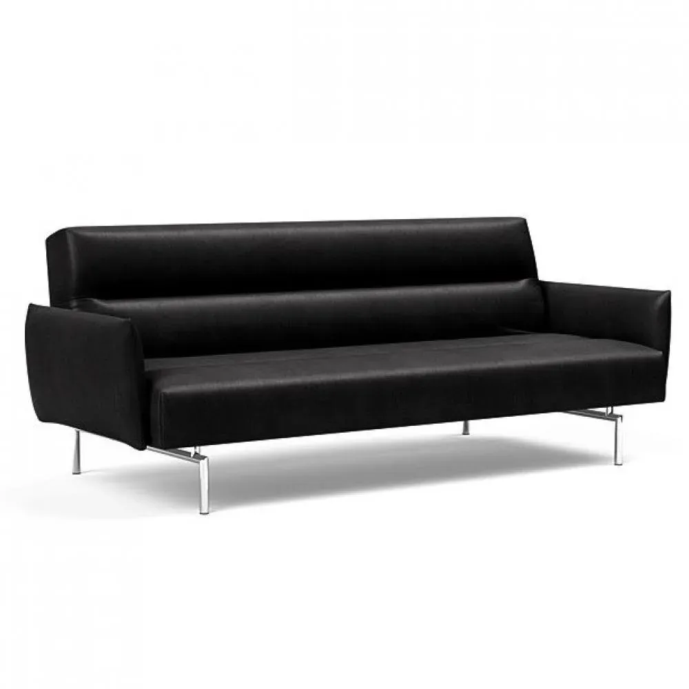 INNOVATION LIVING  Canapé lit JILLIS ARMS avec accoudoirs tissu Faunal Black