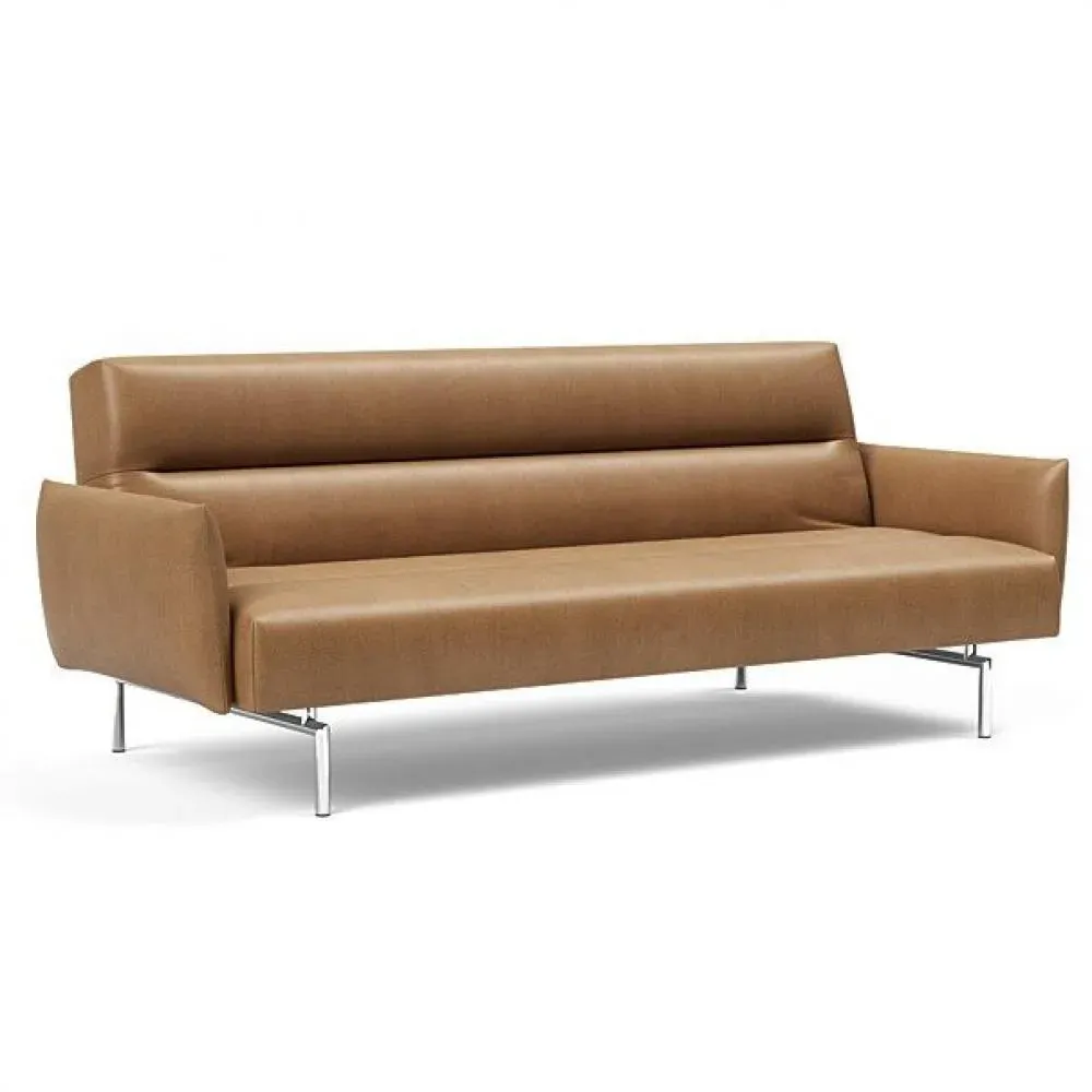 INNOVATION LIVING  Canapé lit JILLIS ARMS avec accoudoirs tissu Faunal Brown