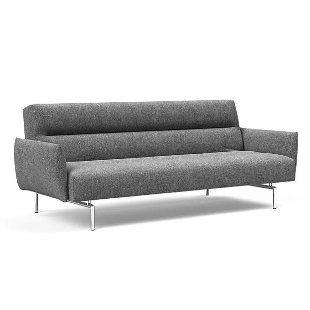 INNOVATION LIVING  Canapé lit JILLIS ARMS avec accoudoirs tissu Twist Charcoal