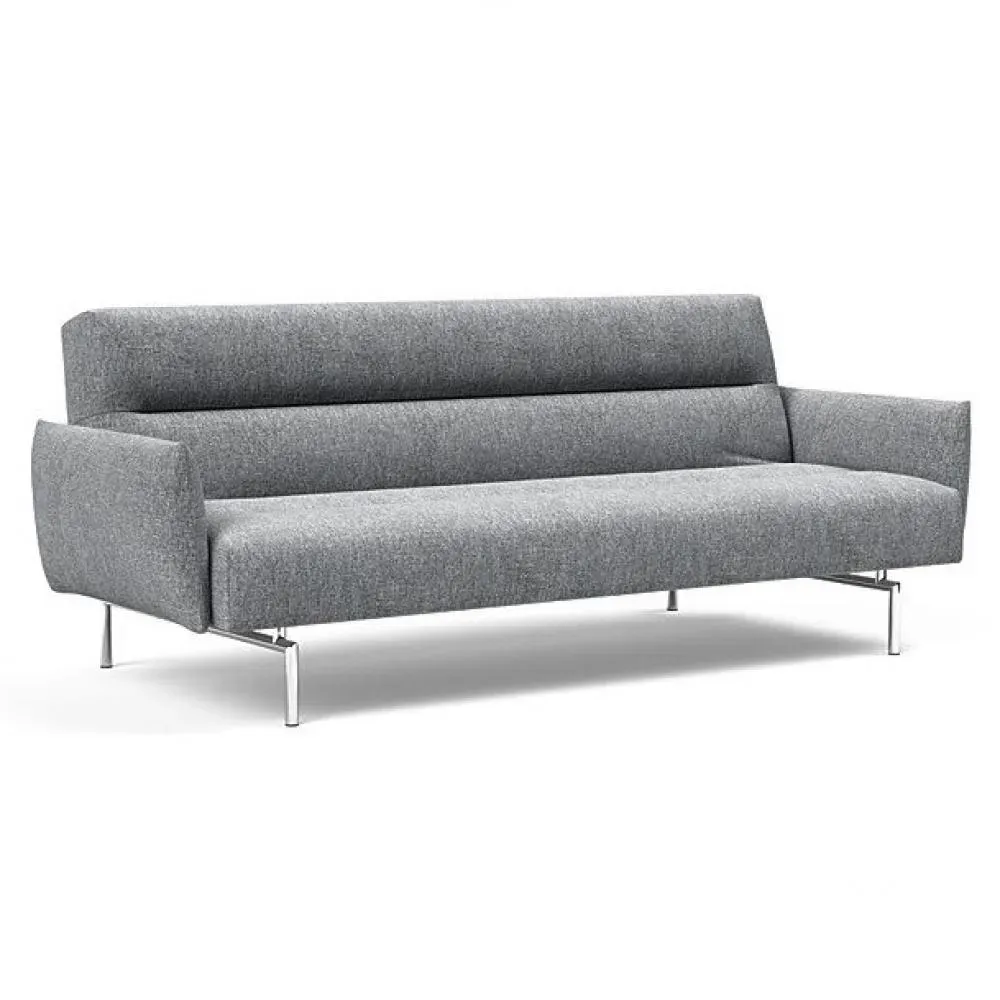 INNOVATION LIVING  Canapé lit JILLIS ARMS avec accoudoirs tissu Twist Granite