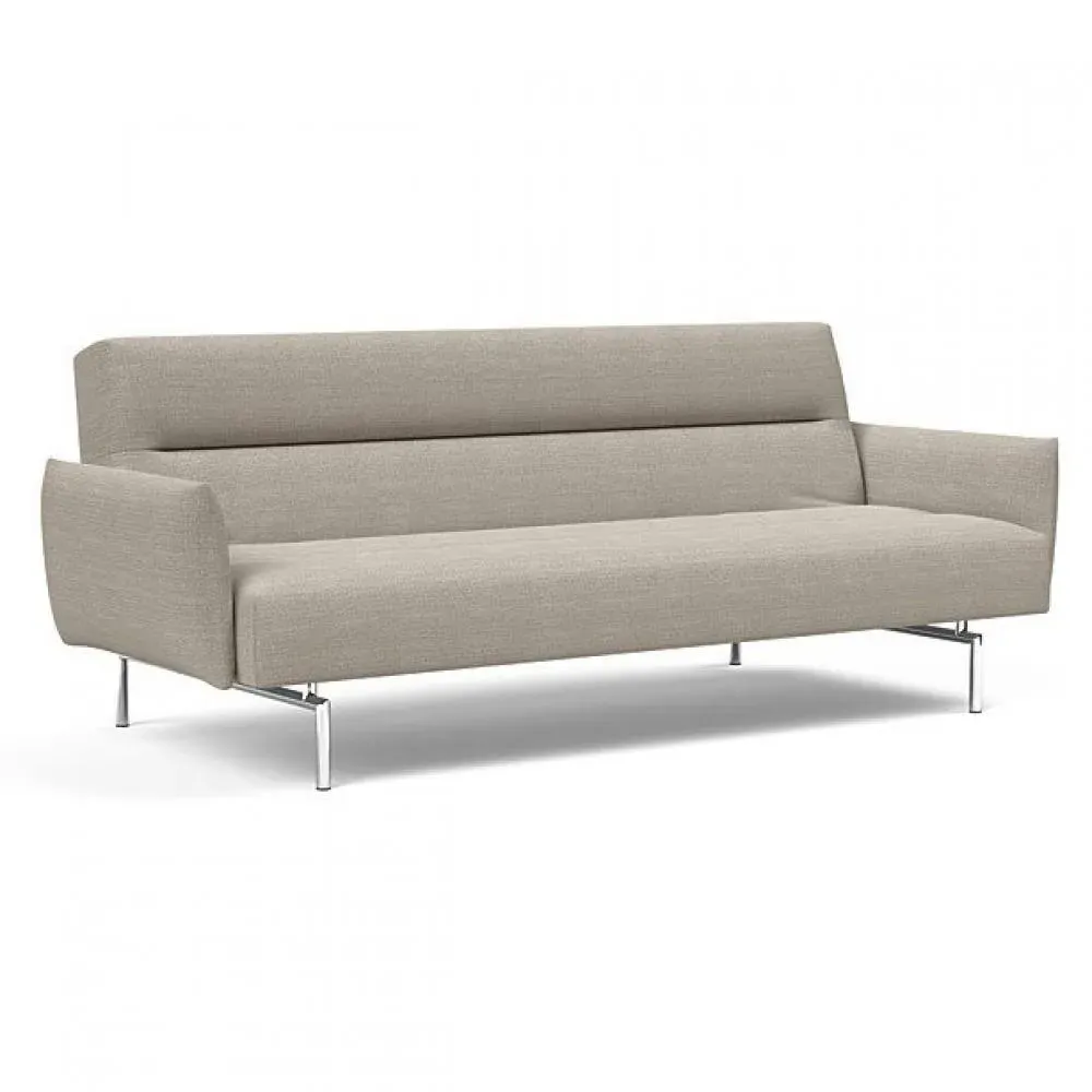 INNOVATION LIVING  Canapé lit JILLIS ARMS avec accoudoirs tissu Kenya Gravel