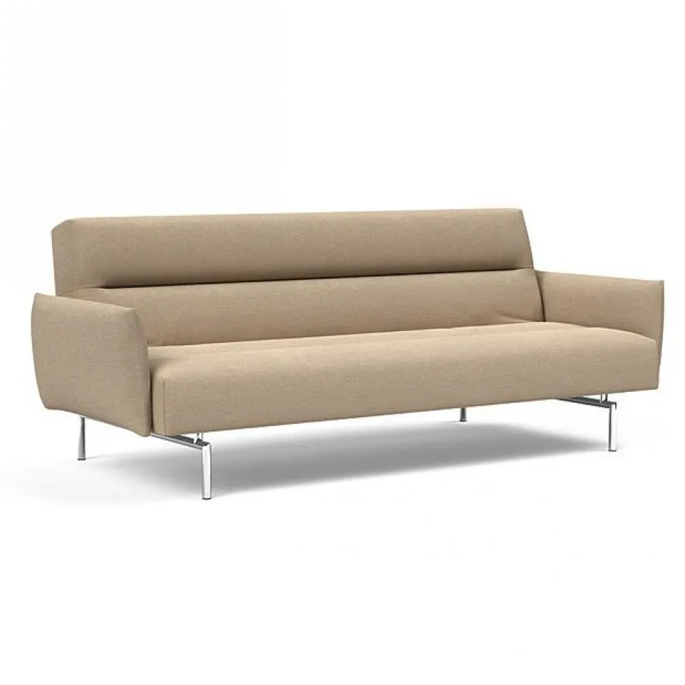 INNOVATION LIVING  Canapé lit JILLIS ARMS avec accoudoirs tissu Phobos Mocha