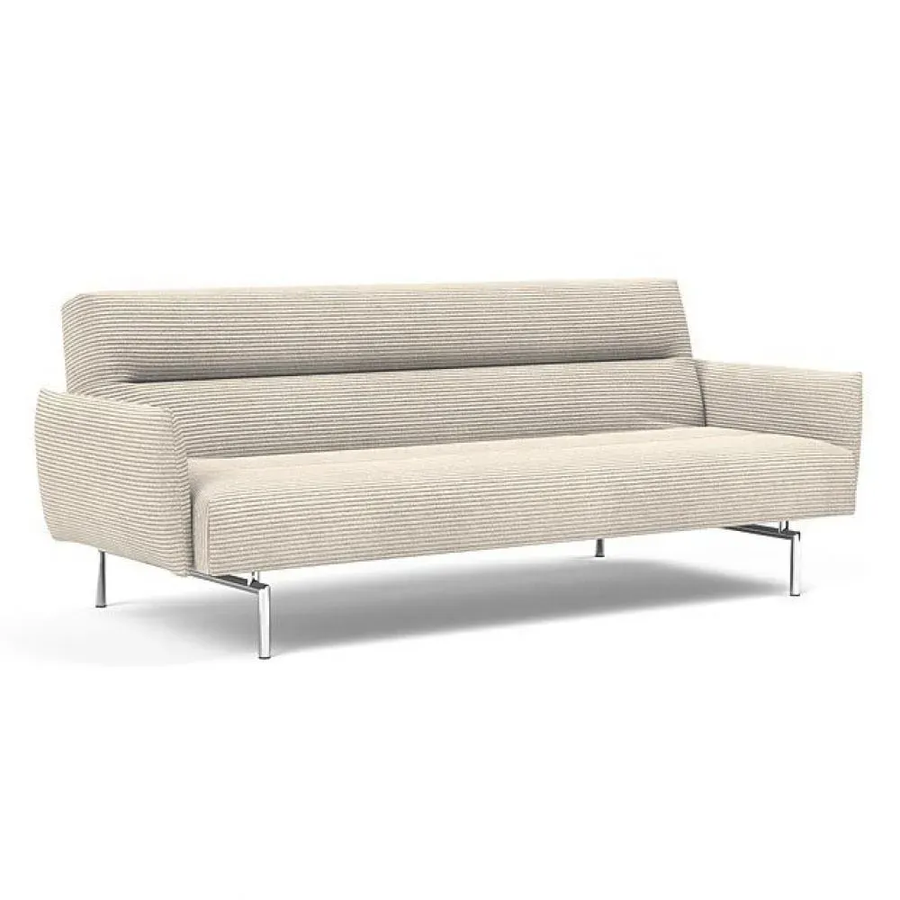 INNOVATION LIVING  Canapé lit JILLIS ARMS avec accoudoirs tissu Corduroy Ivory