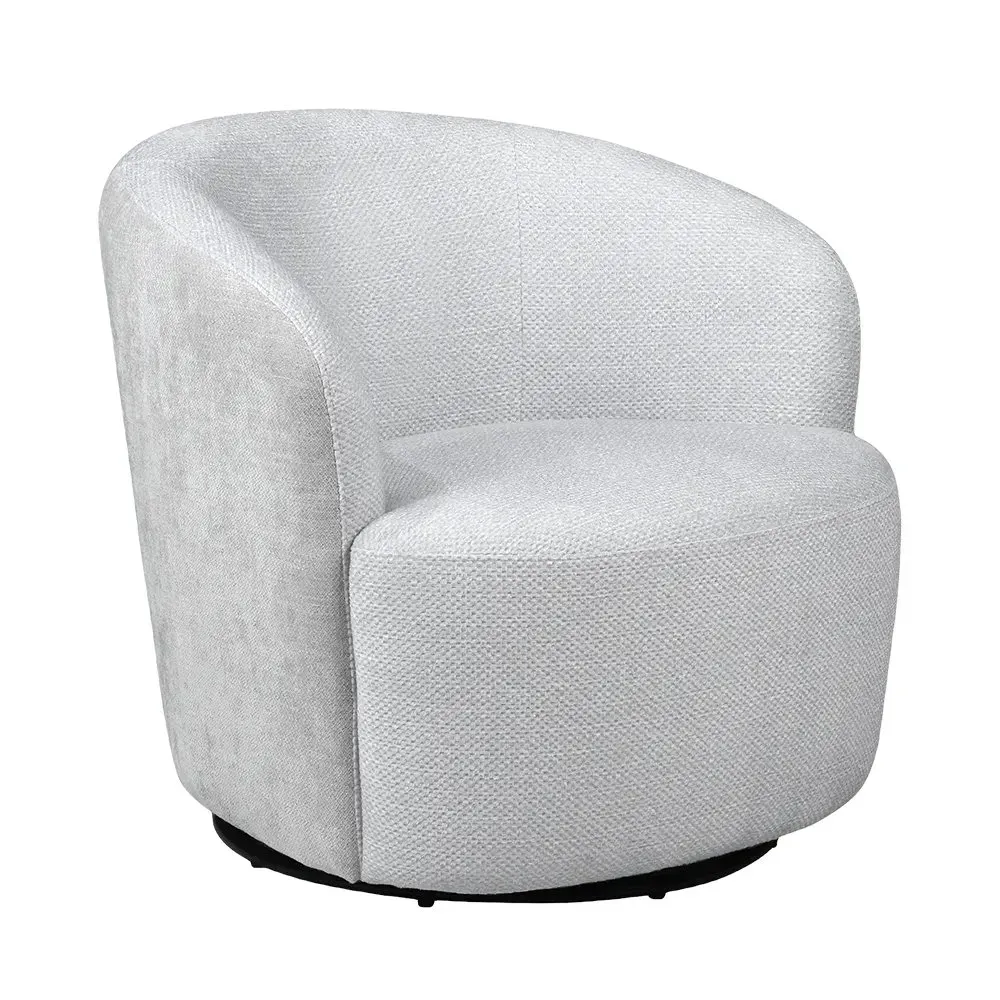 Fauteuil cabriolet GALEO pivotant 360 tissu duveté et sweet gris clair