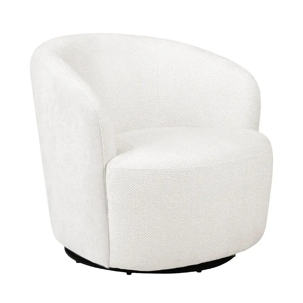 Fauteuil cabriolet GALEO pivotant 360 tissu duveté et sweet écru