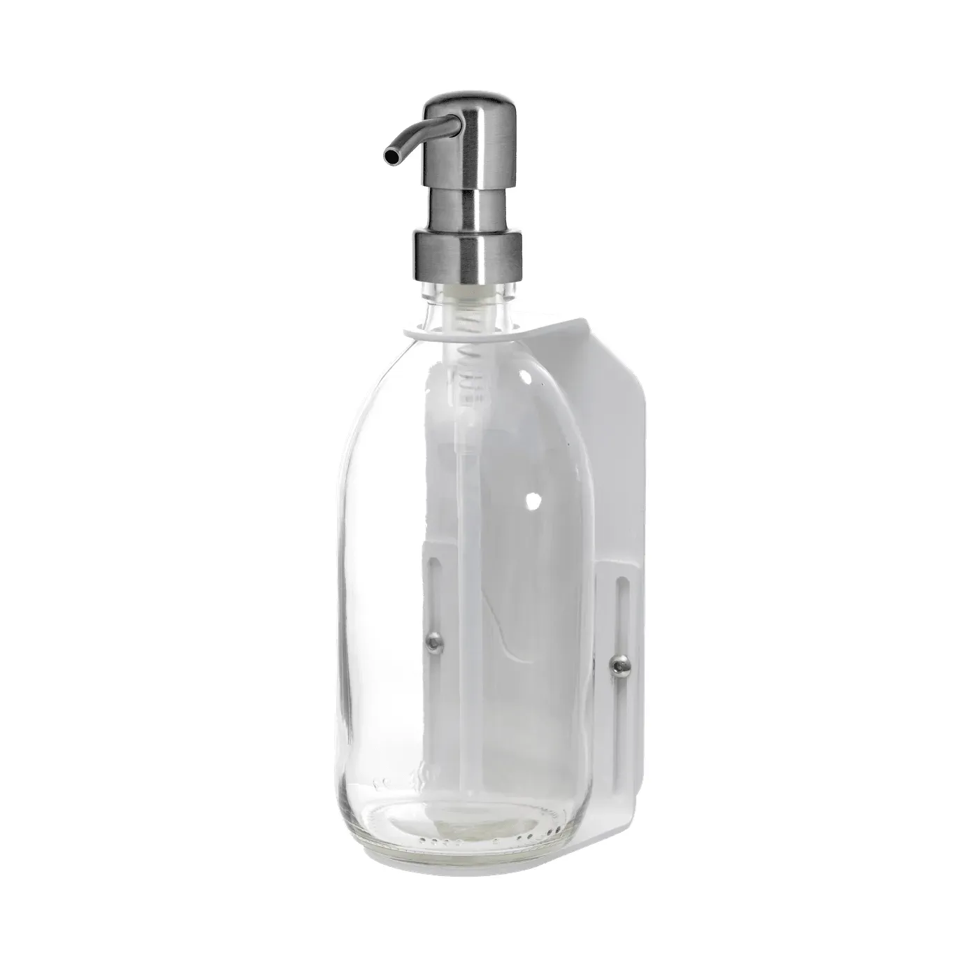 Distributeur de savon mural simple blanc