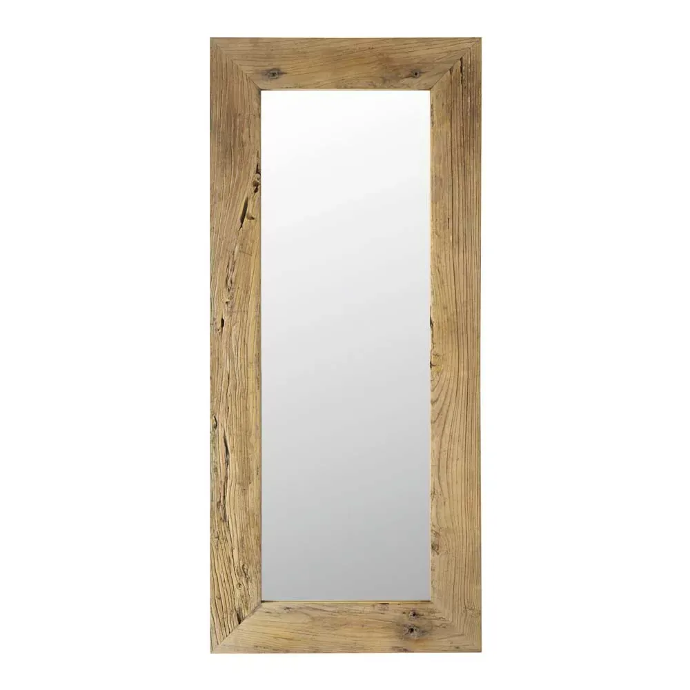 Grand miroir rectangulaire en bois de sapin 70x160