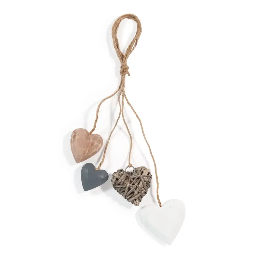 Déco 4 cœurs multicolore BASTIDE