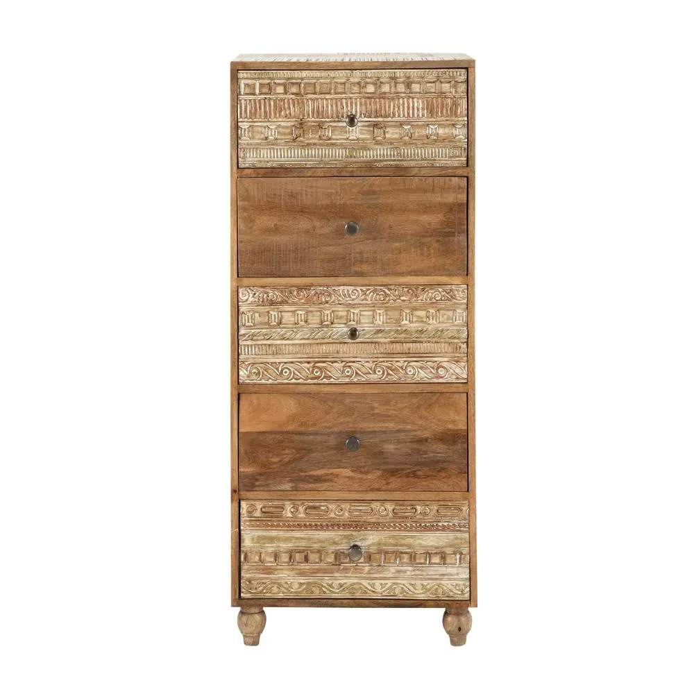 Chiffonier en manguier massif sculpté