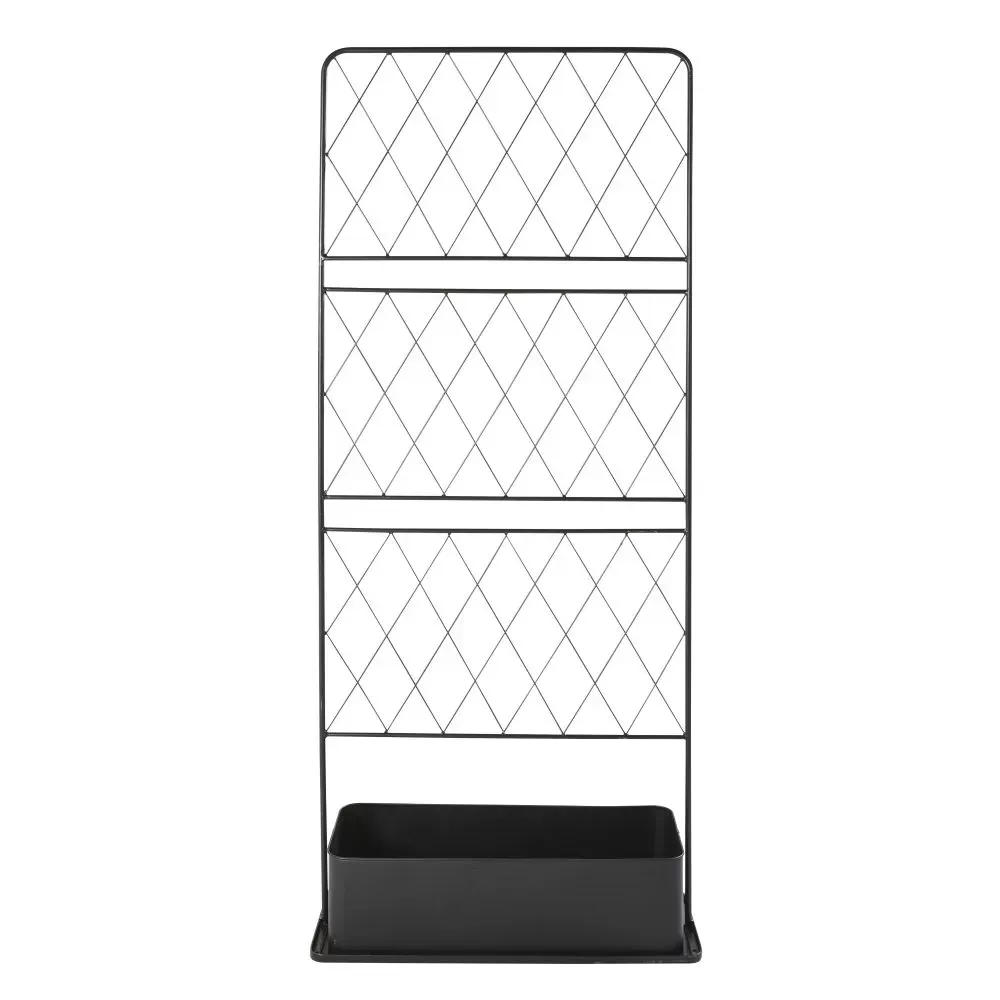 Jardinière en métal noir H180