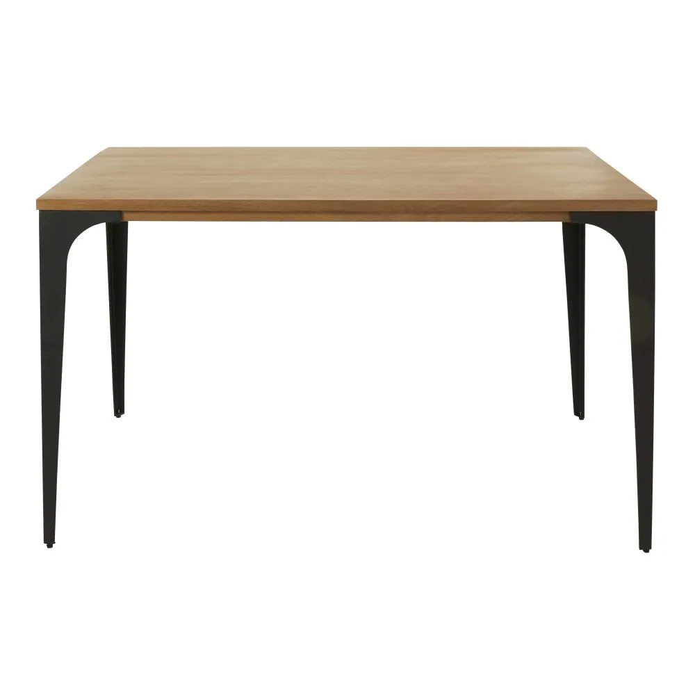 Table à manger professionnelle en manguier et métal noir L125