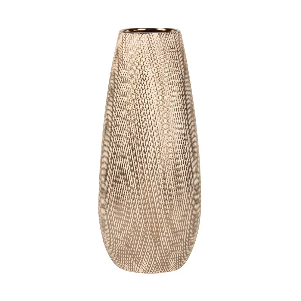 Vase en porcelaine dorée H32