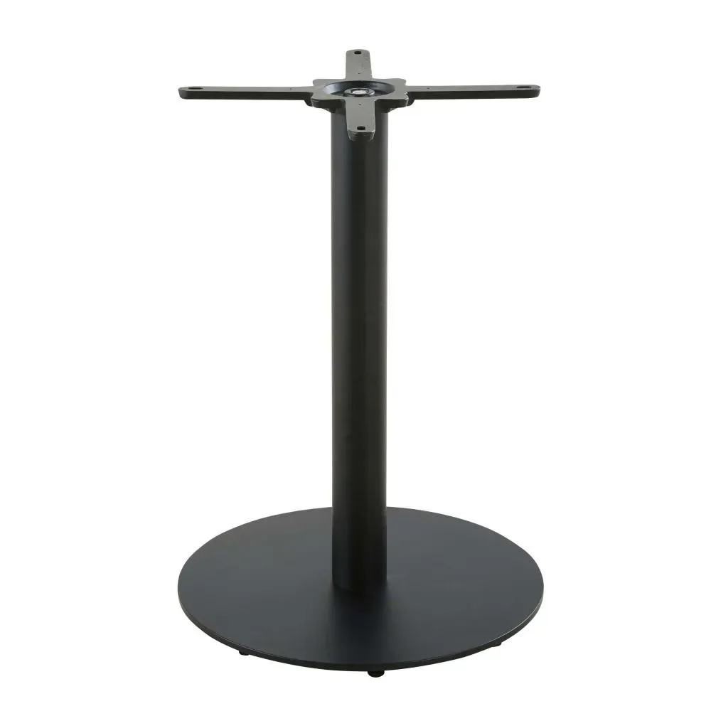 Pied de table professionnel rond en métal noir H73
