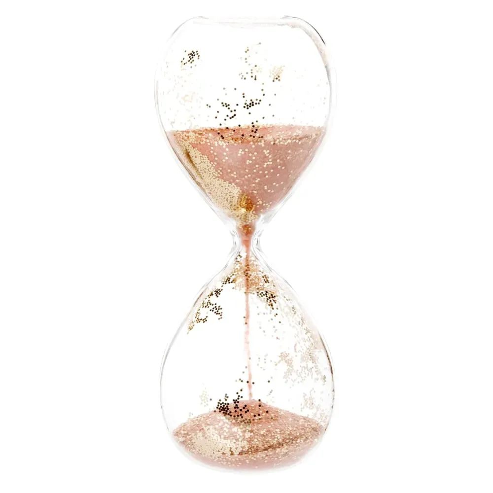 Sablier à paillettes en verre