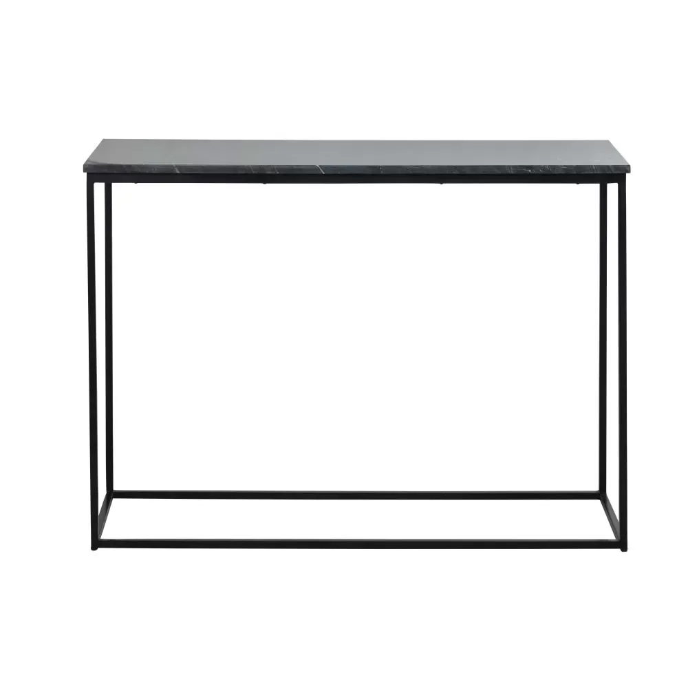 Console en marbre et métal noir