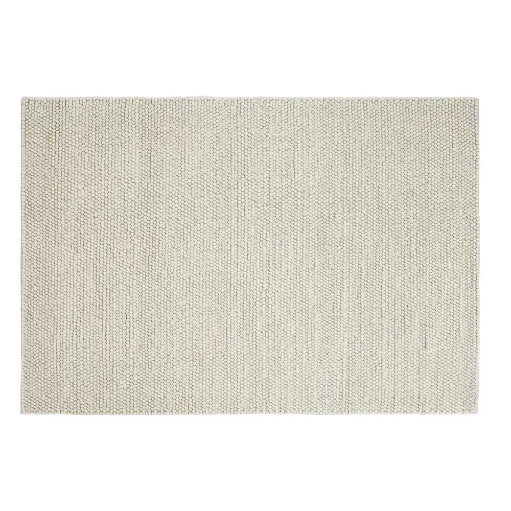 Tapis en laine et coton beige 160x230