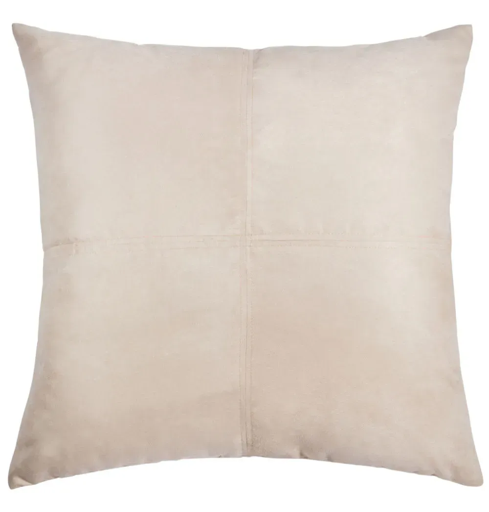 Coussin en suédine écrue 40x40