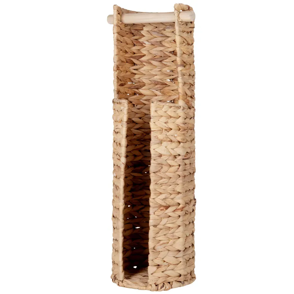 Dérouleur papier toilette tressé à la main en fibre végétale