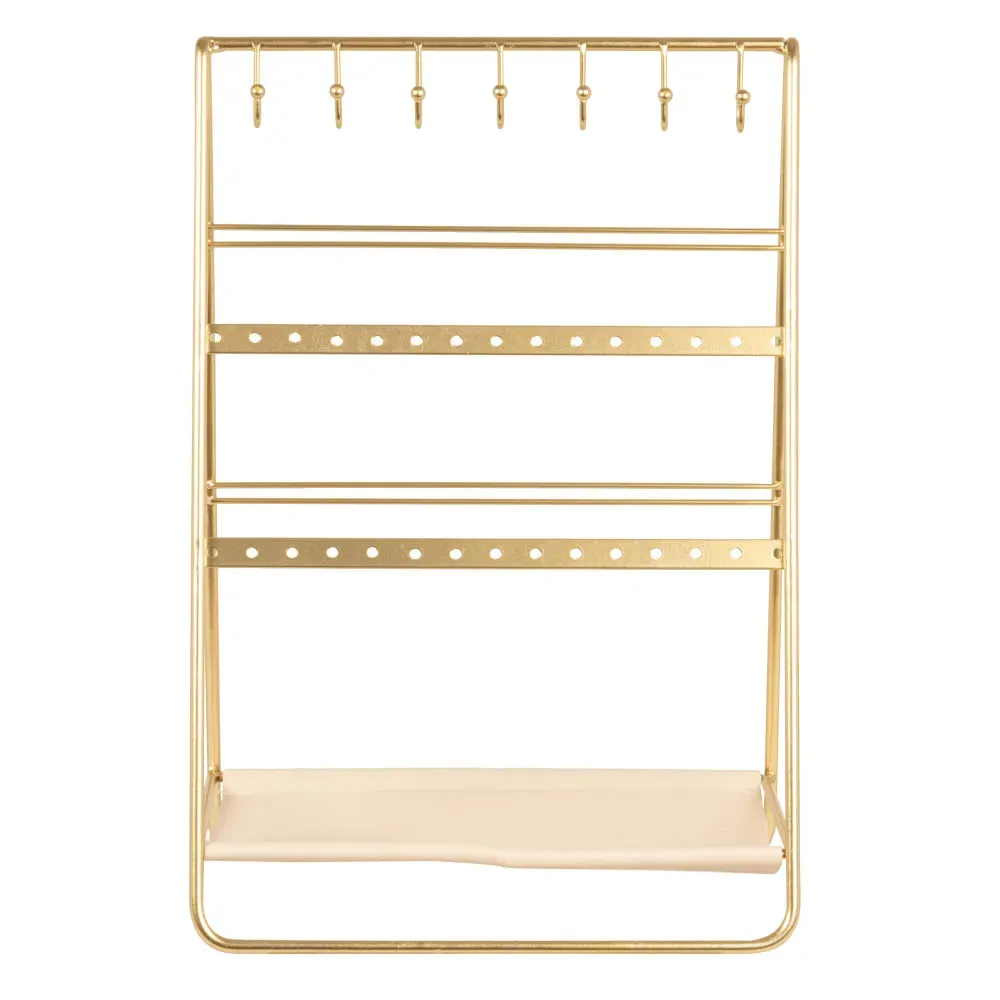 Porte bijoux en métal rose et doré