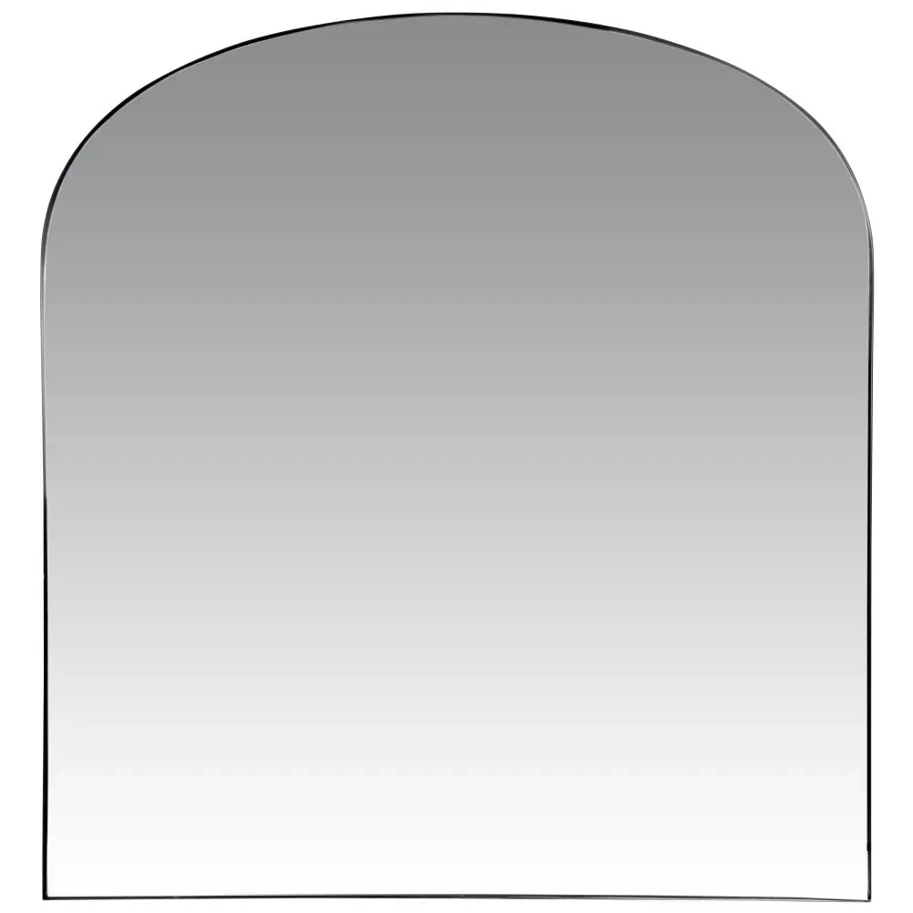 Miroir arche en métal noir 80x85