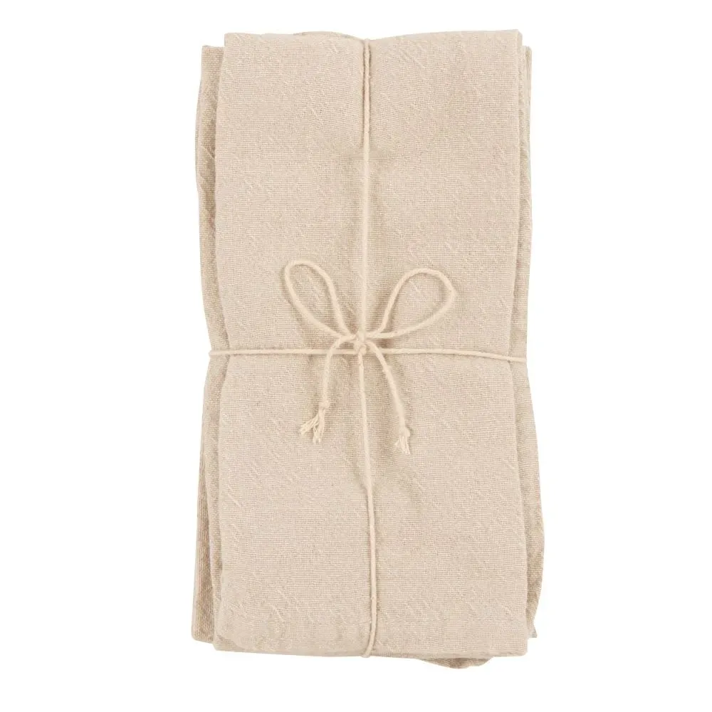 Serviettes en coton beige 42x42 (4)
