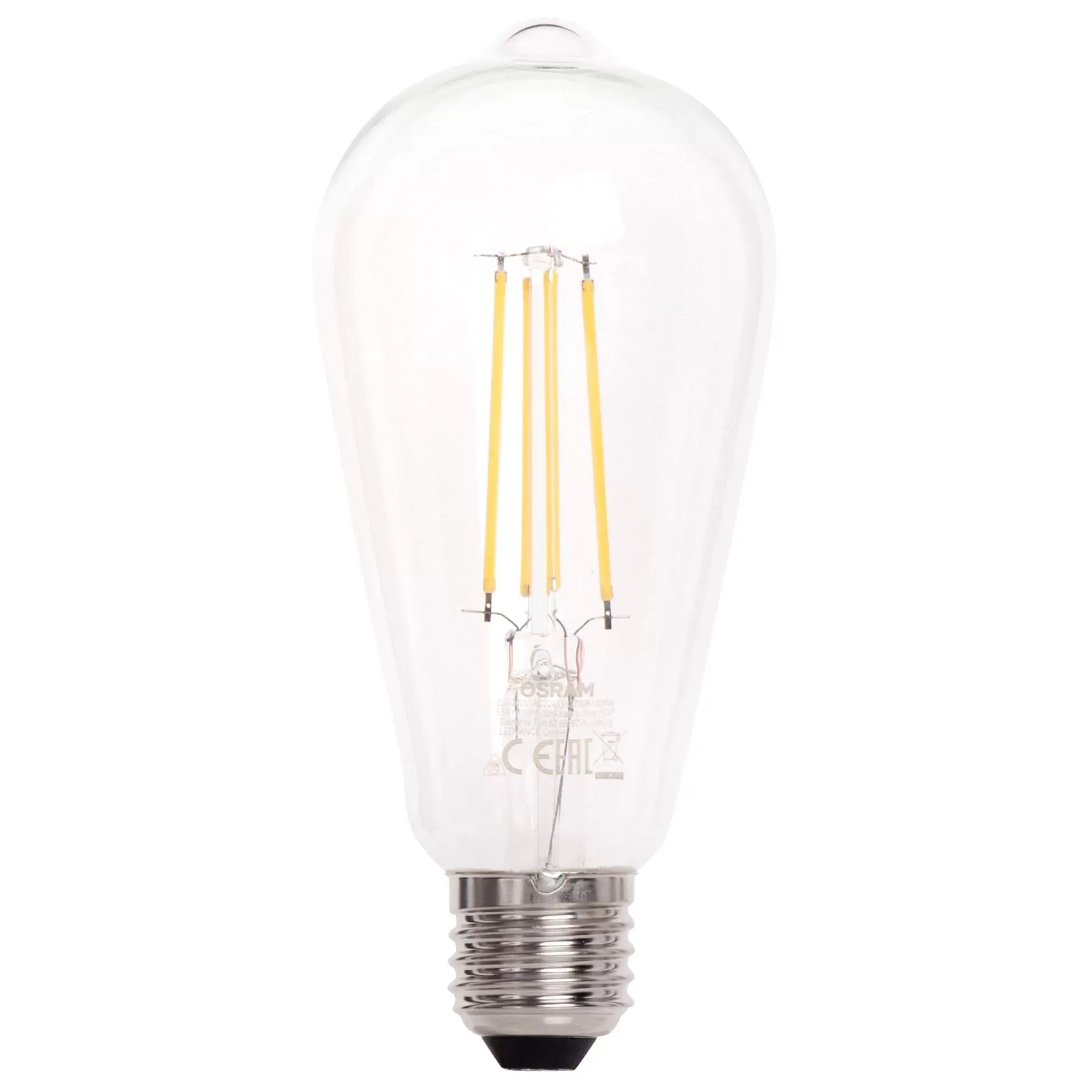 Ampoule LED E27 60W claire, coloris blanc chaud