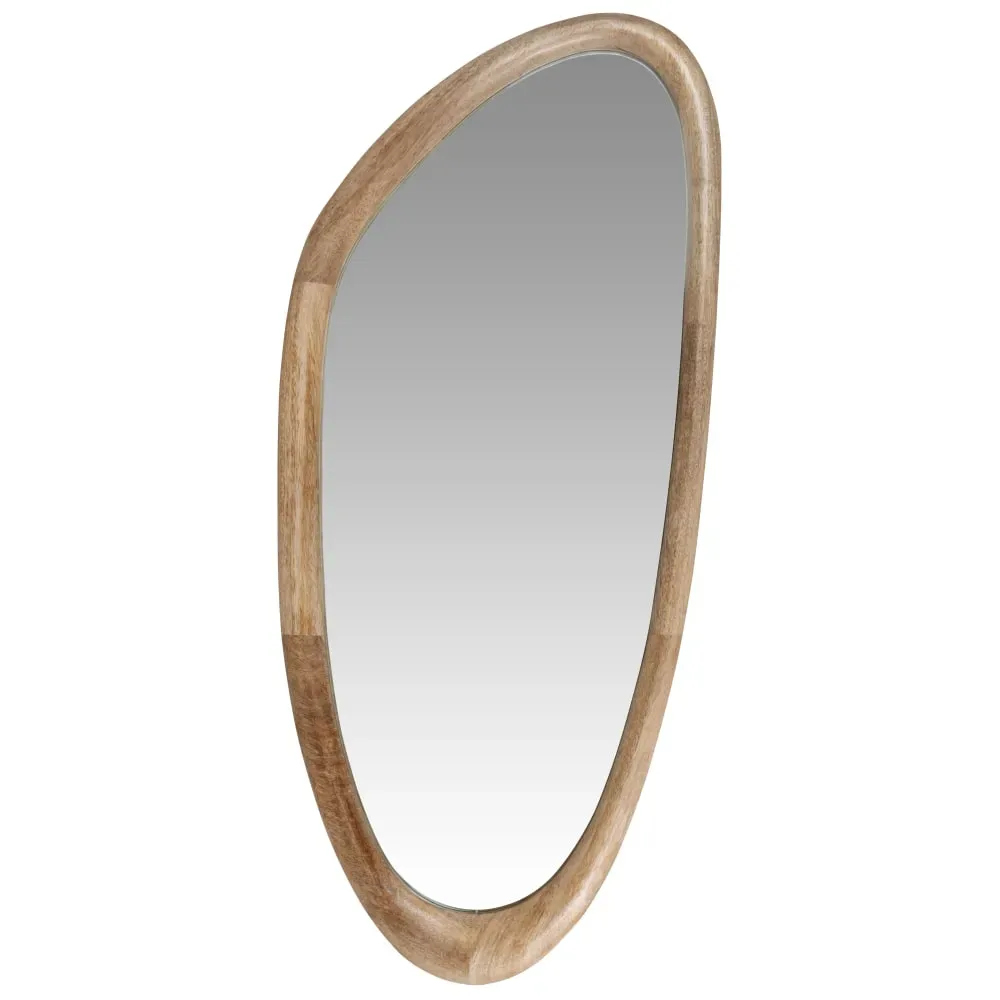 Miroir organique en bois de manguier 36x81