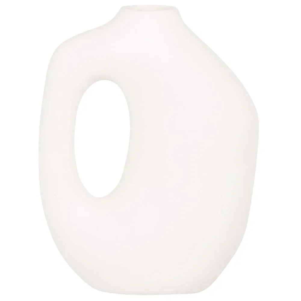 Vase en grès blanc H14