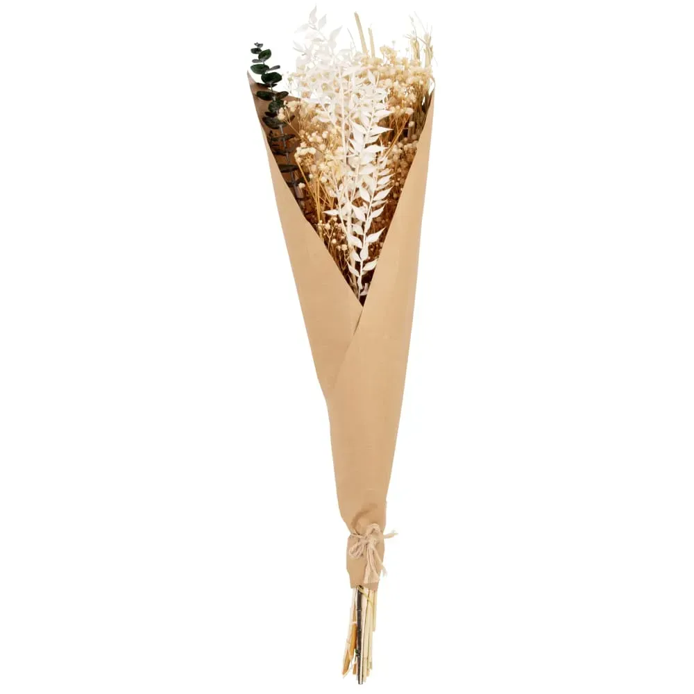 Bouquet de fleurs séchées écrues