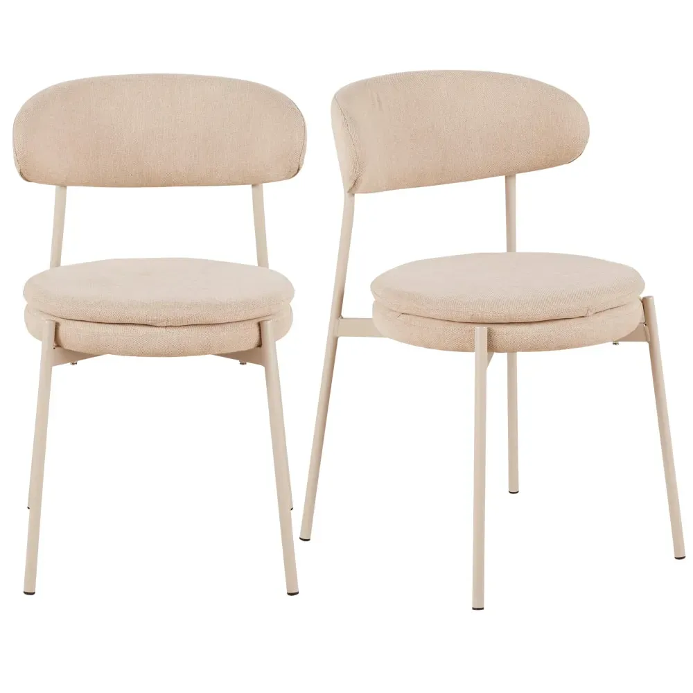 Chaises professionnelles beiges (x2)