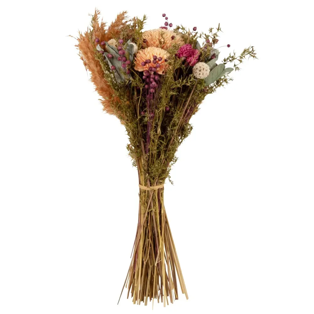 Bouquet de fleurs séchées multicolores