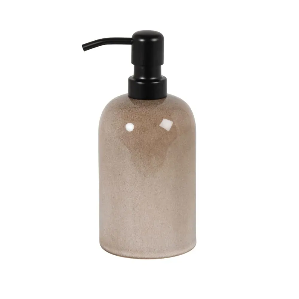 Distributeur de savon en grès grège