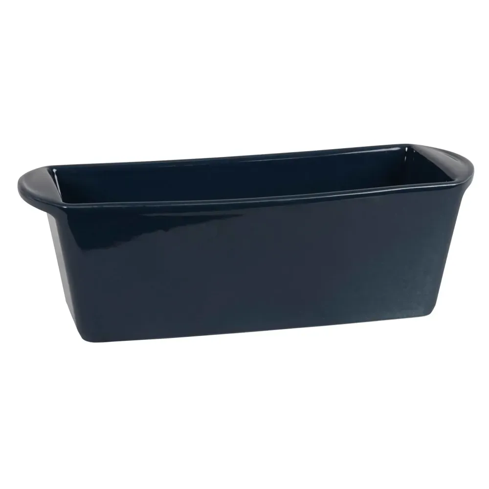 Plat à cake en grès bleu L31